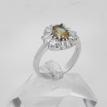 انگشتر الکساندریت زنانه نقره الماس تراش طرح شیدا - جواهری رضوی