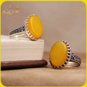ست انگشتر شرف شمس مردانه و زنانه طرح برزو - جواهری رضوی