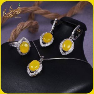 نیمست زنانه شرف الشمس نقره طرح مهتاب - جواهری رضوی