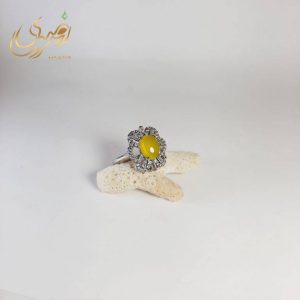 انگشتر زنانه نقره شرف الشمس طرح پروانه اصل - جواهری رضوی