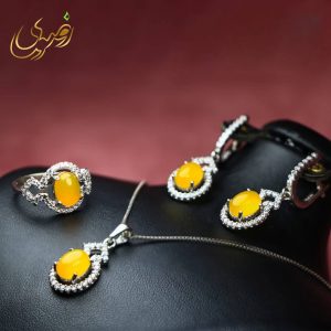 نیم ست نقره زنانه شرف الشمس اصل طرح سادات - جواهری رضوی
