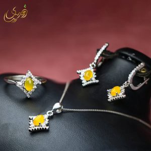 نیم ست نقره زنانه شرف الشمس اصل طرح ایران