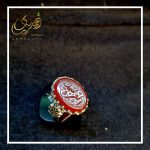 انگشتر نقره مردانه عقیق سرخ اصلی العزه الله - جواهری رضوی