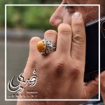 انگشتر دست ساز اوپال آتشین اصلی - جواهری رضوی
