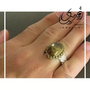 انگشتر زنانه نقره حدید صینی طبیعی طرح رولکسی عین علی - جواهری رضوی