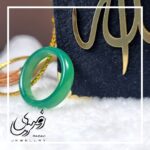 حلقه مردانه و زنانه عقیق سبز اصلی - جواهری رضوی