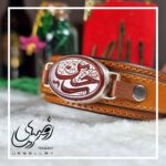 دستبند مردانه عقیق سرخ طبیعی با حکاکی حسین(ع) - جواهری رضوی