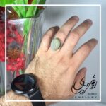 انگشتر مردانه عقیق سبز اصلی طرح کرار - جواهری رضوی