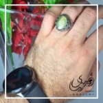 انگشتر نقره مردانه عقیق اصلی طبیعی با رکاب طرح علی - جواهری رضوی