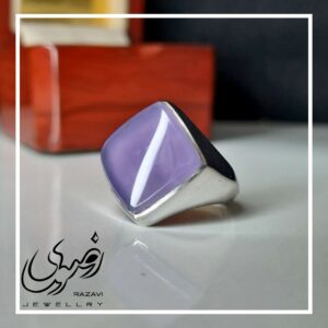 انگشتر نقره مردانه عقیق یمنی کبود