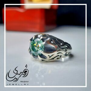 انگشتر نقره دست ساز مردانه مزونایت